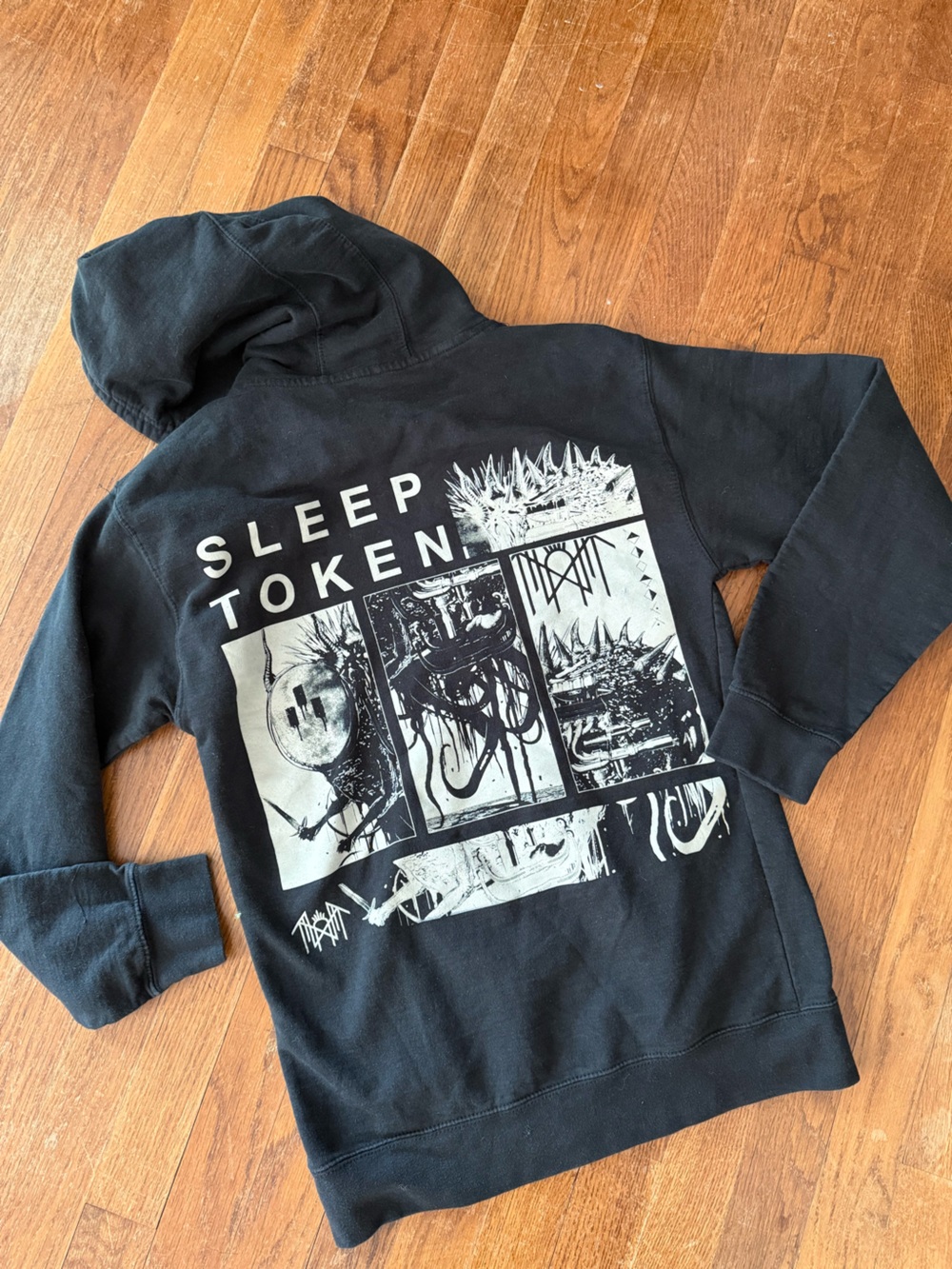 Hot Topic Black Hoodie with White Graphic "Sleep Token"